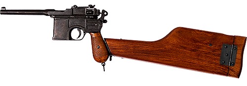 Mauser C96 Broomhandle with wood stock.